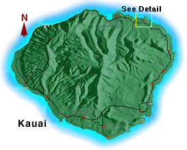 Kauai Vacation Rental - Kauai Map
