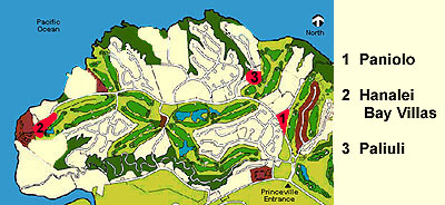 Map of Princeville Cottages